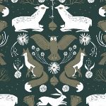 Dear Stella Folkwood - Animal damask - emerald