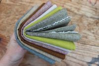 Mini Cloth stack Essex Yarn dyed linen in warm tones