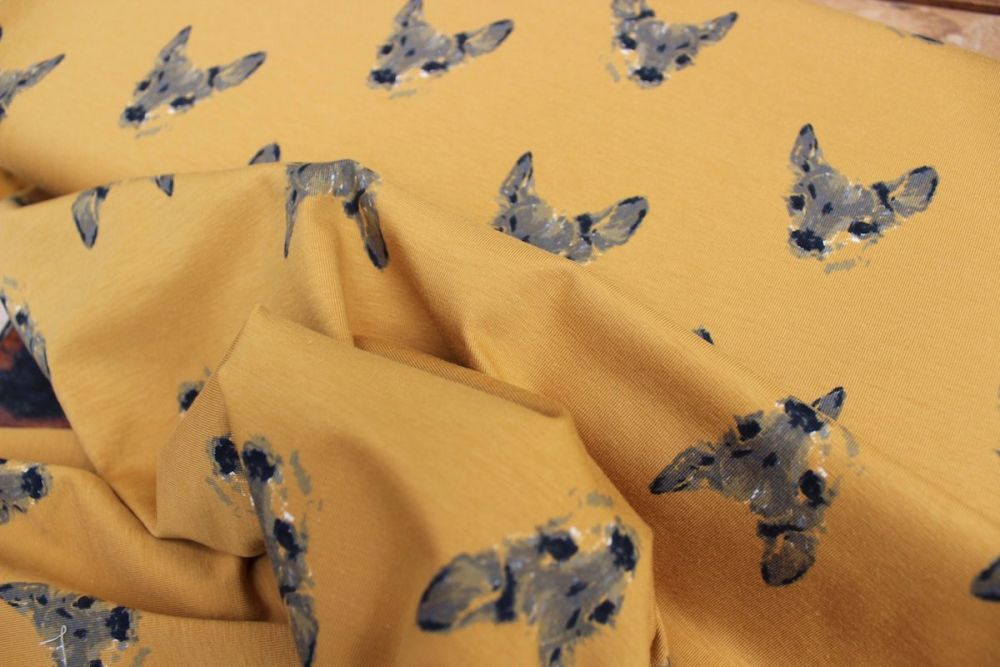 Dutch JERSEY fawns on yellow