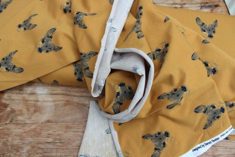 Dutch JERSEY fawns on yellow
