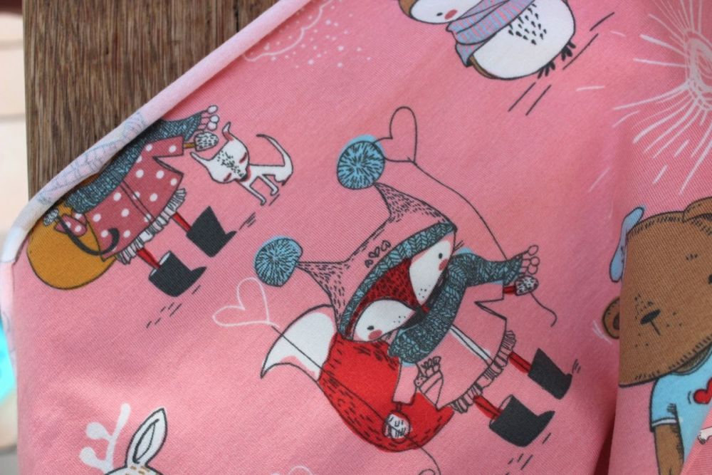 Dutch JERSEY critters in all weathers on pink