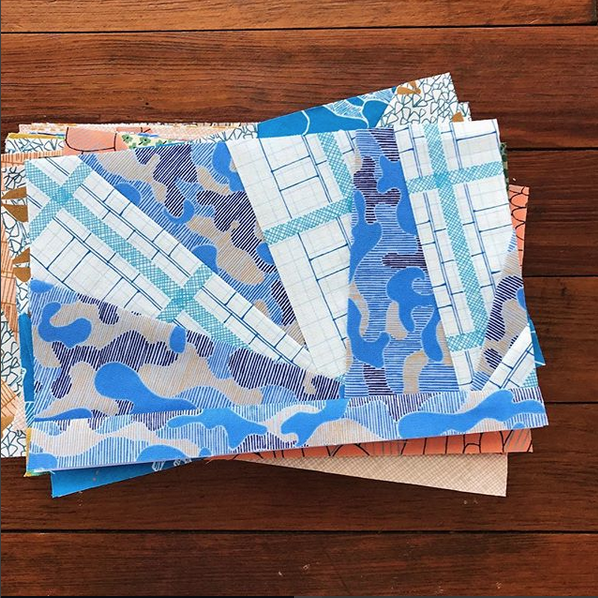  Carolyn Friedlander Gleaned- Camo in blueprint