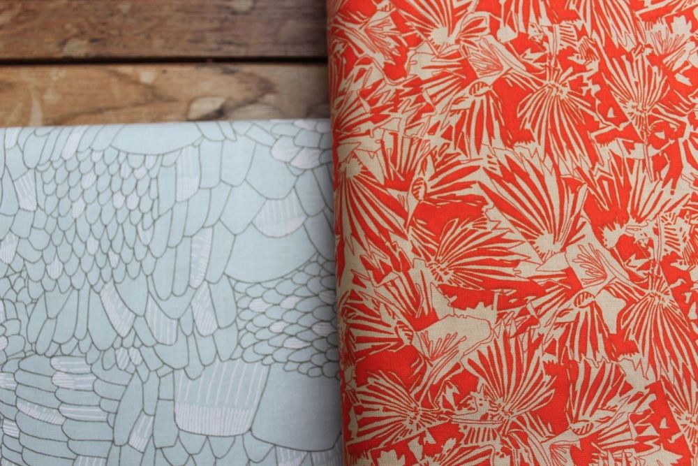 Carolyn Friedlander Gleaned- Lizard border in tangerine