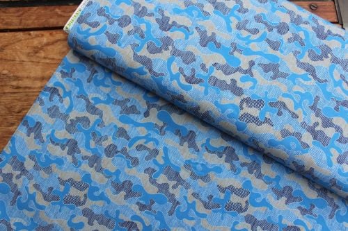 Carolyn Friedlander Gleaned- Camo in blueprint
