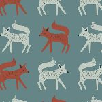 Art Gallery fabrics - Campsite - sneaky little foxes 