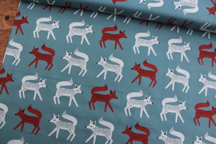 Art Gallery fabrics - Campsite - sneaky little foxes