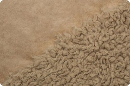 Shannon Fabrics Bonded Llama cuddle - sand / sand