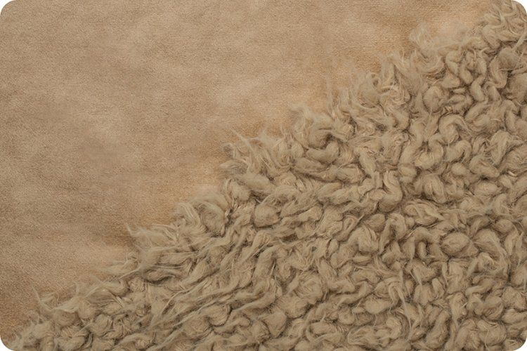 Shannon Fabrics Bonded Llama cuddle - sand / sand