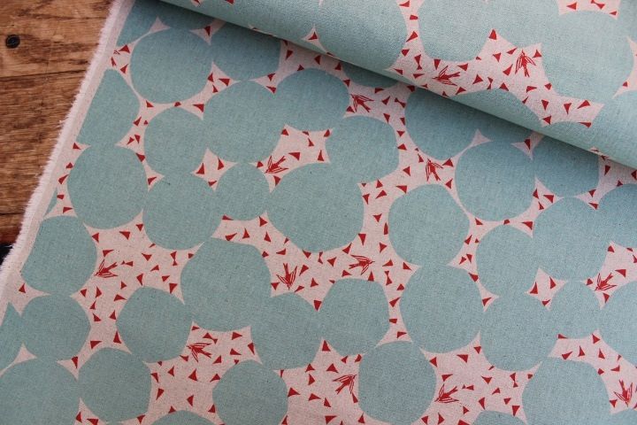 Echino Japan Bubble aqua on natural