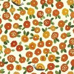 Carolyn Gavin BFF's ORGANIC snails and flowers on orange