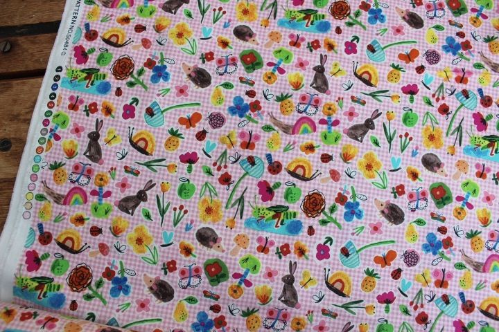 Carolyn Gavin BFF's ORGANIC collaged creatures on gingham