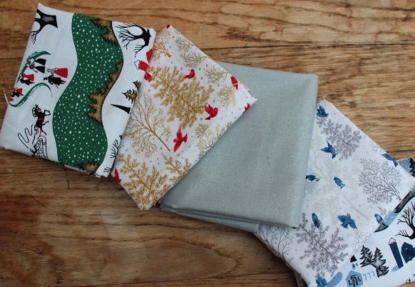 Mini Cloth stack Mid Century Christmas 
