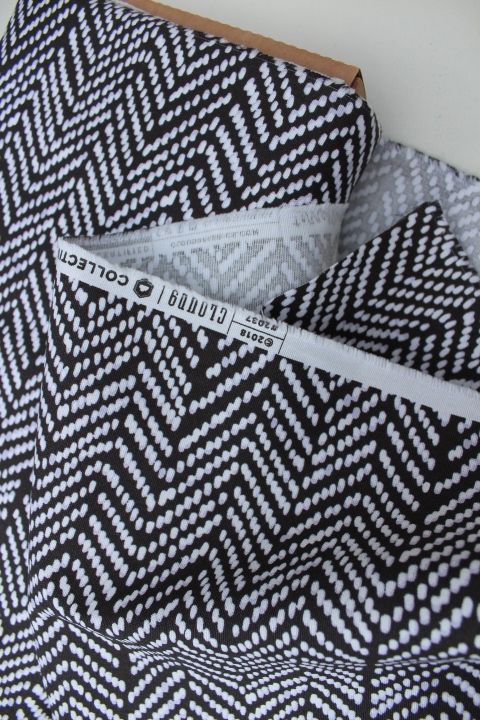 Cloud 9-Terrestrial herringbone in black CANVAS weight