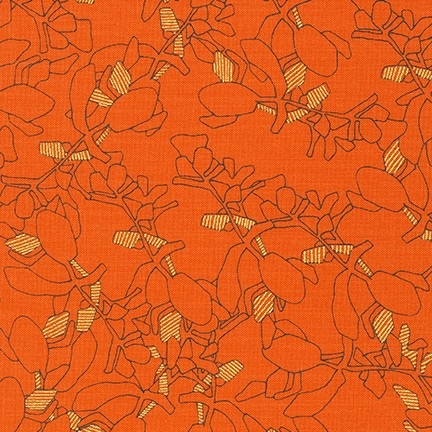  Carolyn Friedlander -CF Collection Flora in Orangeade  METALLIC