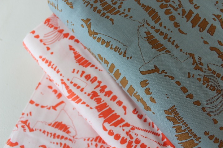 Carolyn Friedlander -JETTY- Flat shadow in orangeade