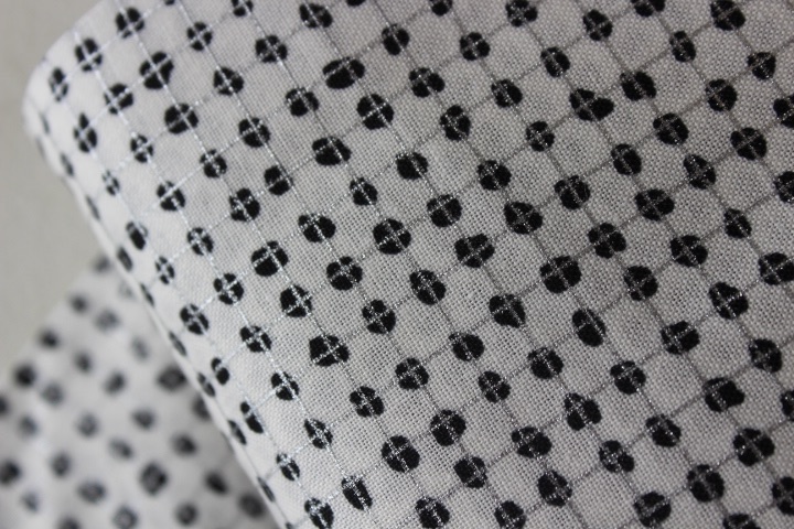 Carolyn Friedlander -JETTY- Metallic Grid Silver border in  pepper
