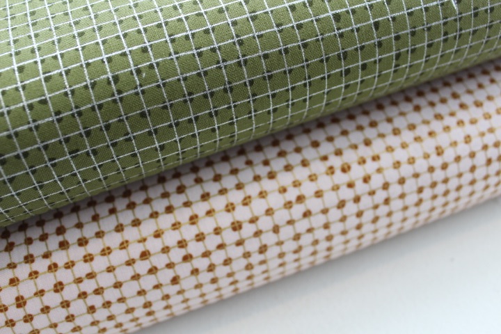 Carolyn Friedlander -JETTY- Metallic Grid Silver border in Spice