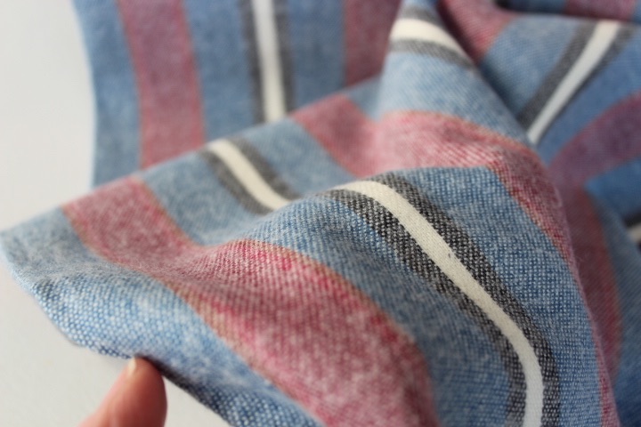 Robert Kaufman Taos Flannel -stripes in BLUE