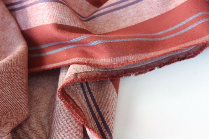 Robert Kaufman Taos Flannel -stripe in RUST