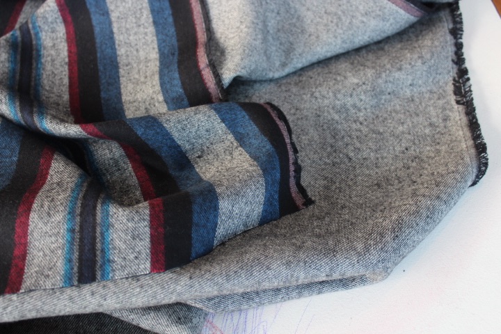 Robert Kaufman Taos Flannel -stripe in PIMENTO