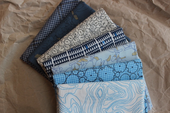 Mini Cloth stack Carolyn Friedlander CF still waters