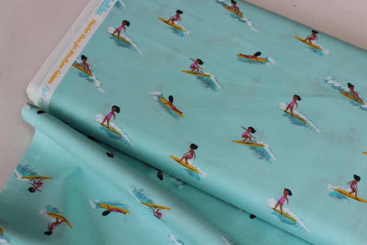 Heather Ross Malibu -Tiny Surfers in Foam