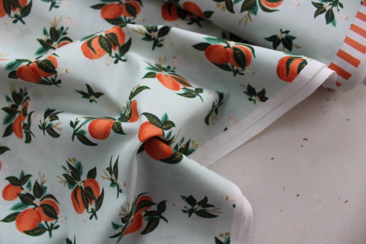 Rifle Paper Co. Menagerie-PRIMAVERA -citrus blossom - ORANGE metallic