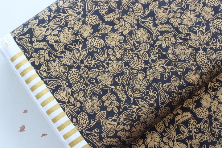 Rifle Paper Co. Menagerie-PRIMAVERA -stars -Moxie floral - BLACK 
