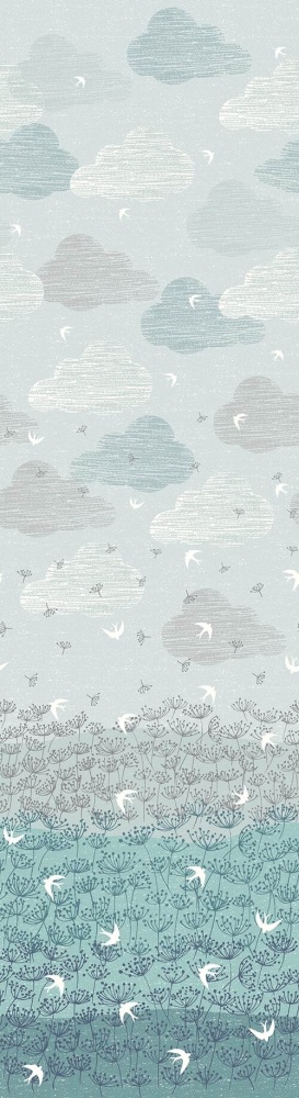 Joanne Cocker - Elements - scattered dandelions- BORDER PRINT