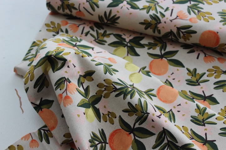 Rifle Paper co. Primavera - citrus Floral - SAND - CANVAS