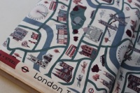 Cotton and Steel - London forever -blue - unbleached 