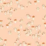 Heather Ross Malibu - FFA3 Mushrooms in pink