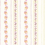 Heather Ross - West Hill -Floral stripe in lilac