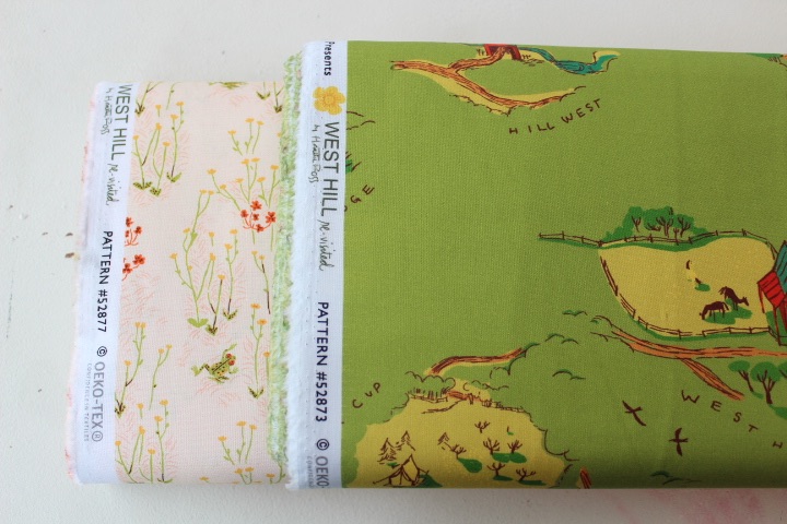 Heather Ross - West Hill Lily- tall buttercups in pale pink