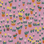 Cloud 9 - Leah Duncan 'FURROW' Plant pots  in purple