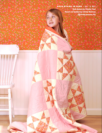 Heather Ross - Lucky Rabbit - Calico in pink