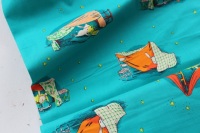 Heather Ross - Lucky Rabbit - quilt tent in turquoise