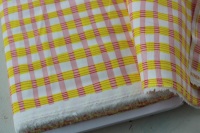 Heather Ross - Lucky Rabbit -painted plaid in pink
