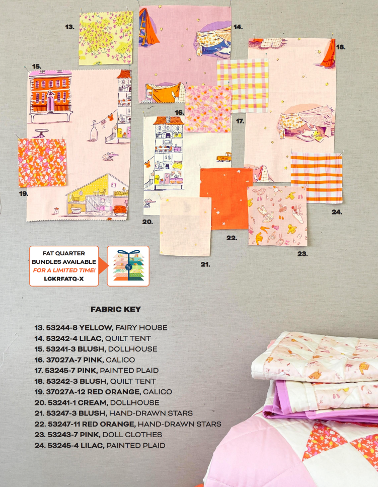 Heather Ross - Lucky Rabbit - Dollhouse in cream