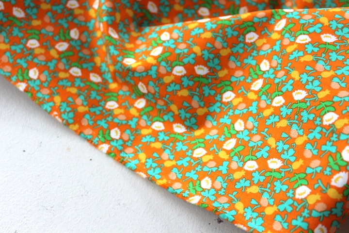 Heather Ross - Lucky Rabbit - Calico in orange
