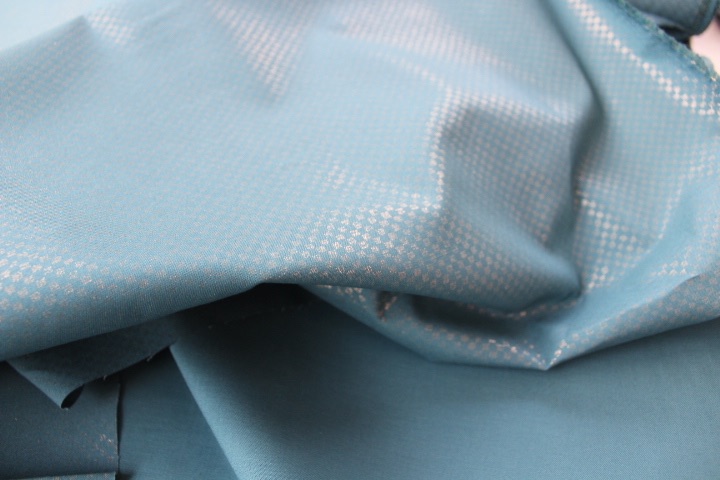 Carolyn Friedlander -Languid grid in Teal Blue   - SHEEN