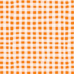Heather Ross - Country Mouse - Checkers in tangerine