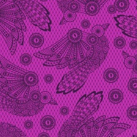 Tula Pink - Nightshade {Deja Vu} Raven Lace Oleander