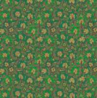 Heather Ross - Forestburgh- Clover in Olive