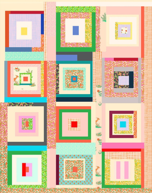 Heather Ross - Forestburgh- Broadstripe -Green