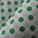 Lecien 6mm dot green on white