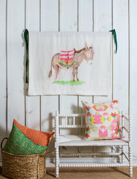 Heather Ross -By Hand- Bee's Quilt (CANVAS)