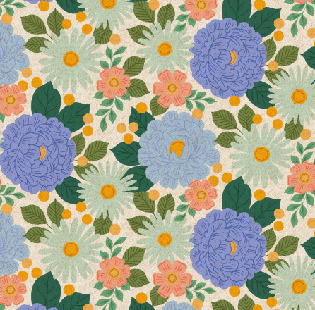 Cotton and Steel - Wildflower - floral daydream light canvas weight