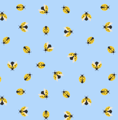 Cotton and Steel Wild and Free - Lady bug - OPEN SKY