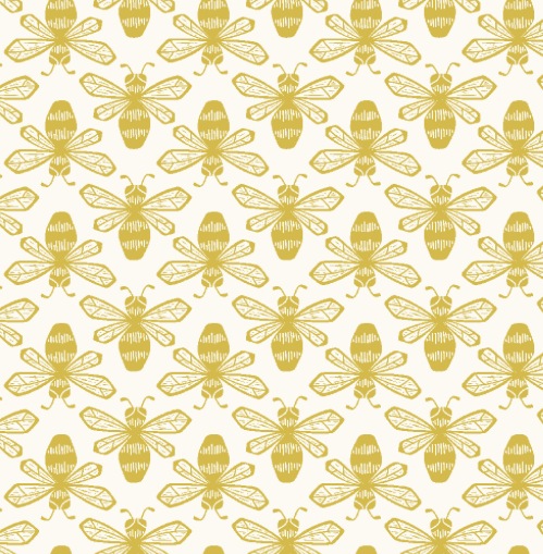 Cotton and Steel Sweet Floral Scent BEE- Yellow